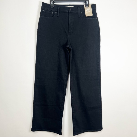 Madewell The Perfect Vintage Wide-Leg Jean in Black Rinse Wash Size 31 NWT - Picture 5 of 10
